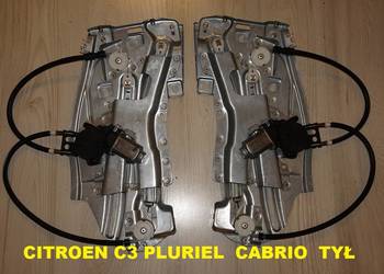 Citroen C3 PLURIEL Cabrio Podnośnik Mechanizm Szyby Tył Lewy