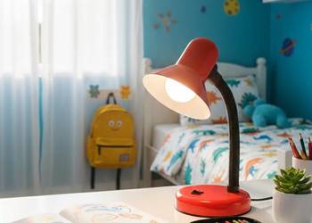 Lampka biurkowa Mentor Czerwony 1xE27