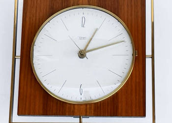 Zegar ścienny Diehl vintage, elegancki modernizm, Niemcy lata 70.