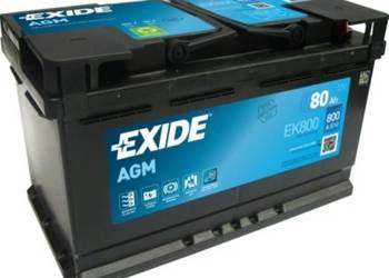 Akumulator 80Ah/800A EXIDE AGM  START STOP EK800
