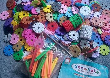 Klocki konstrukcyjne snowflake wafle