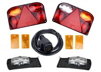 Zestaw lamp lampy tylne odblaski obrysowe do przyczepy 13pin
