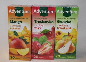 Herbata owocowa Adventure mango ananas truskawka wiśnia gruszka brzoskwinia