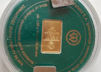 Sztabka złota 10g  Au 999,9  Mennica Polska