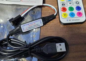 Sterownik LED z pilotem do taśm cyfrowych wej. USB 5V do TV
