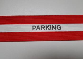 "PARKING", taśma ostrzegawczo - informacyjna 25 m