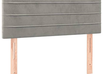 Zagłówek do łóżka z LED jasnoszary 80x5x78/88 cm aksamit WM-3121782