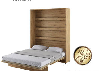 Półkotapczan Łóżko w Szafie BED CONCEPT 160x200 Dąb Artisan