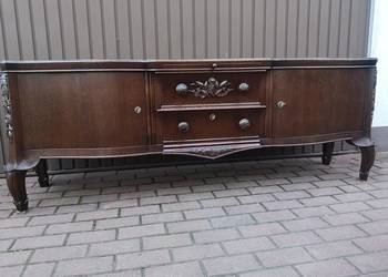 Komoda Niska RTV 197 Dębowa Solidna Zgrabna Stara Antyk Po Renowacji.