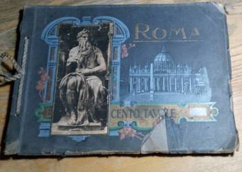 ROMA Cento Tavole - piękne widoki z Rzymu stary album 1870