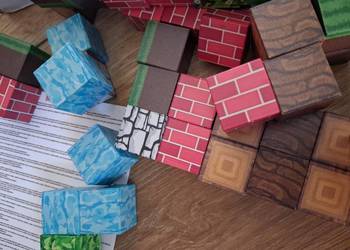 Klocki magnetyczne 384 szt. / Minecraft / nowe