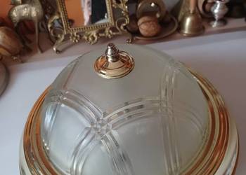 Piękna lampa sufitowa, plafon, metal, szkło.