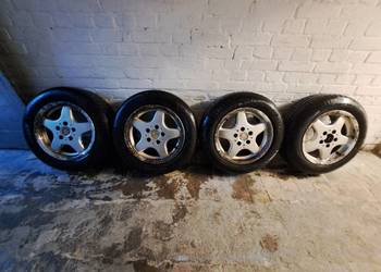 Komplet 4 kół alufelgi 15" Mercedes 5x112 Opony Continental 195/65/15 ładny