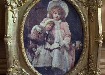 Obraz-reprodukcja A flower service-P.Tarrant w gipsowych ramach