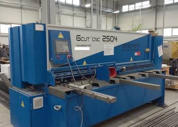 Nożyce gilotynowe CNC - panel dotykowy -   typ G CUT 2504