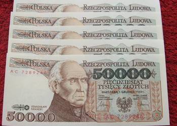 POLSKA PRL 50000 ZŁ STANISŁAW STASZIC - Banknot UNC - 1 szt. POLSKA PRL 50000 ZŁ STANISŁAW STASZIC - Banknot UNC - 1 szt.