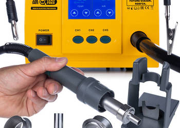 Stacja Lutownicza SMD Hot Air | 1300W, 3 Kanały, LCD