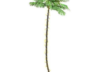 Palma z oświetleniem 136 ciepłych białych LED 220 cm WM-345139