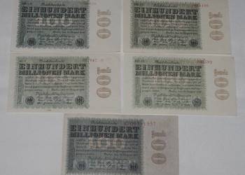 Banknoty 100 mln marek emisja 08.1923r każdy inny