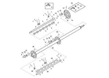 John Deere 960 - Koło zębate łańcucha CC131462 (Podbieracz)