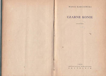 (02558) CZARNE KONIE – WANDA KARCZEWSKA