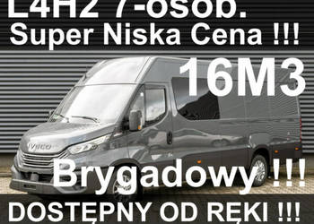 Iveco Daily 35S18 H L4H2 16M3 Brygadowy 7-osob. Akt.Tempo 2465 zł Super Ce…