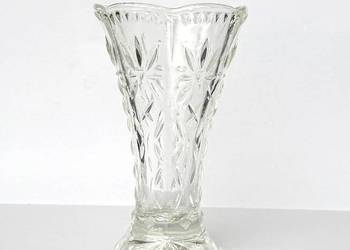 Przedwojenny Wazon Art Deco Sygnowany Germany Szkło Prasowane lata 30 XX wi