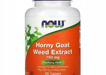 NOW FOODS HORNY GOAT WEED EXTRACT 750mg 90t LIBIDO, TESTOSTERON, EREKCJA