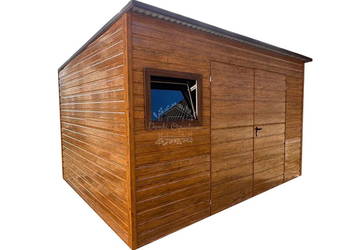 Schowek - domek ogrodowy 4x2,5m - okno drewnopodobny ID918