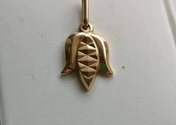 złota zawieszka tulipan złoto 583