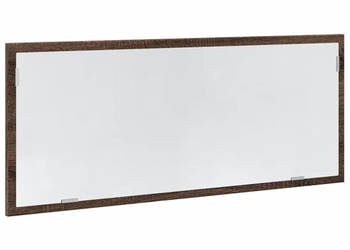 Lustro łazienkowe z LED brązowy dąb 100x85x37 cm WM-856274