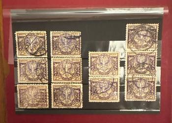 Znaczki 1921r. Duży orzeł na tarczy barokowej