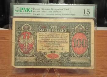 Banknot PMG 100 zł 1916r. Zarząd Generał
