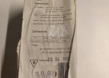 FILTR PALIWA Alfa Romeo Fiat Lancia Lotus Renault Saab FPW-10