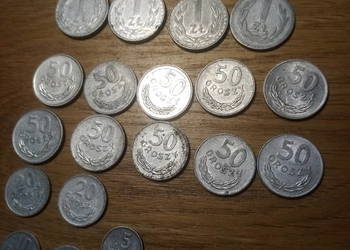 Monety PRL 1 zł 50 groszy 20 groszy 10 i 5 groszy Monety PRL 1 zł 50 groszy 20 groszy 10 i 5 groszy