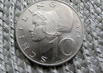 Austria 10 Szyling 1974r - Ładna