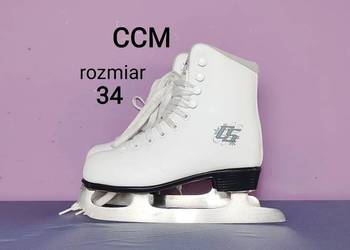 Łyżwy CCM dziecięce figurowe w super stanie - rozm. 34 - 21,4 cm [#72]