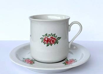 Filiżanka porcelana Wawel polski design motyw róż retro home