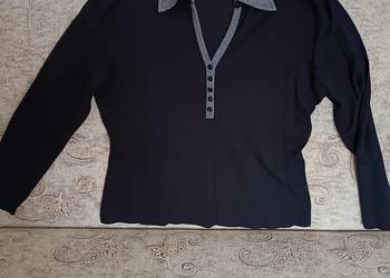 Bluzka damska czarna w serek 46