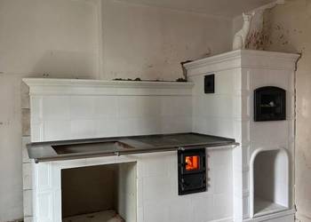 Kuchnia kaflowa z miejscem na indukcję i piekarnik elektryczny