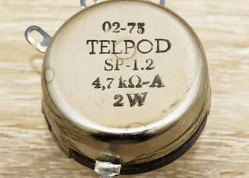 Potencjometr typu SP-1.2 UNITRA TELPOD 4.7 kΩ - komów - A, 2 W, RETRO
