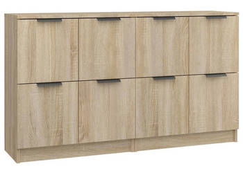 Komody 2 szt. dąb sonoma 60x30x70 cm materiał drewnopochodny WM-3115806