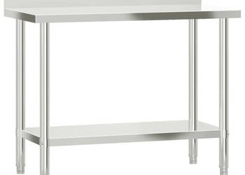 Kuchenny stół roboczy z rantem 110x55x93 cm stal nierdzewna WM-376458
