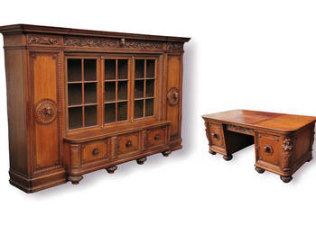 Ogromny neorenesansowy komplet gabinetowy z 1925 roku