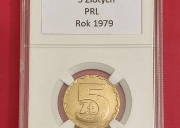5zł 1979r. W slabie.