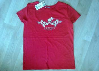 czerwony t-shirt z nadrukiem Orsay, rozm.M