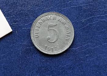 Stare monety 5 fenig 1917 Offenbach NIemcy