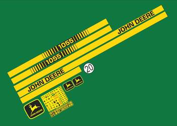 Naklejki John deere 1055 mocne laminowane