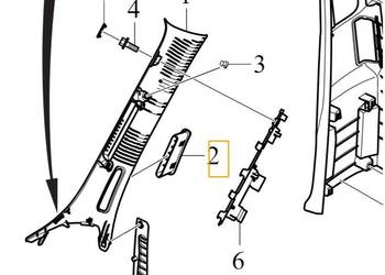 VOLVO XC90 S90 V90 lewa kratka nawiewu slupek A 39829949