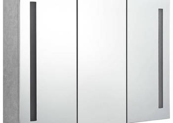 Szafka łazienkowa z lustrem i LED 89x14x62 cm szarość betonu WM-326525